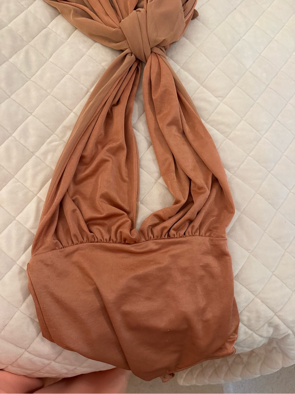 FREE PEOPLE intimately Halter Bodysuit in Rust Copper